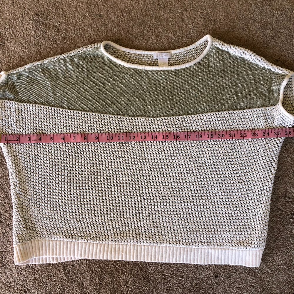 Cache Cap Short Sleeve Dolman Sweater Size S Open… - image 8